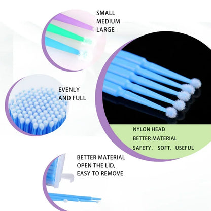 Eyelash Extension Cleaning Swabs for Perfect Makeup Application - Smarsty