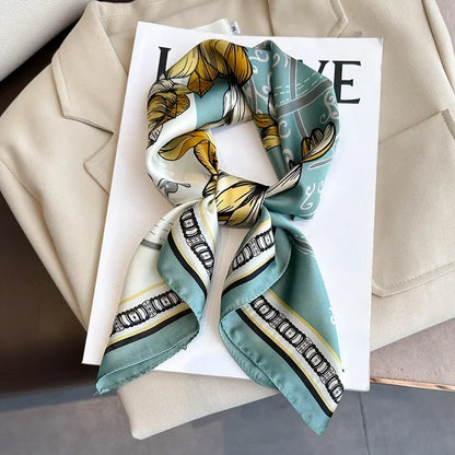 Luxury Women Silk Leopard Print Scarf Soft Satin Wrap - Smarsty