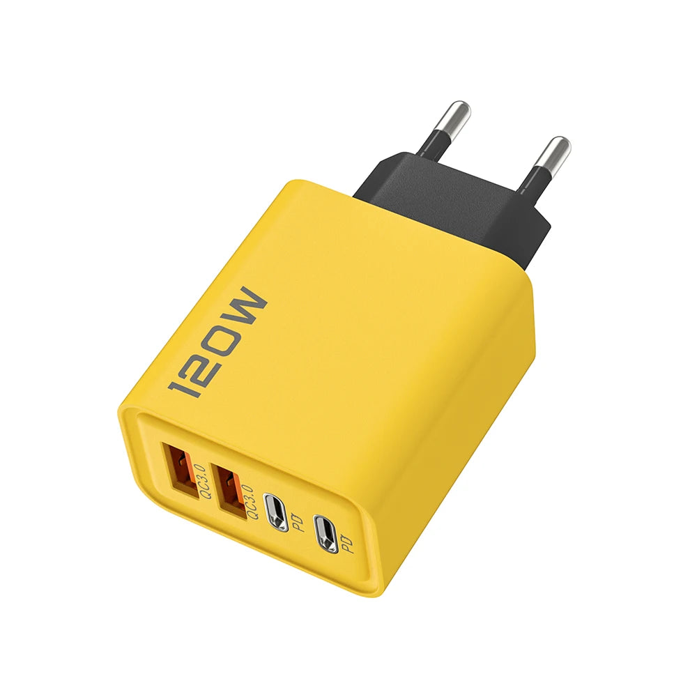 High Power 120W PD USB C Wall Charger Fastest Charge - Smarsty