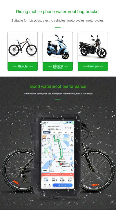 Waterproof Motorcycle Phone Holder Mount On Handlebar - Smarsty
