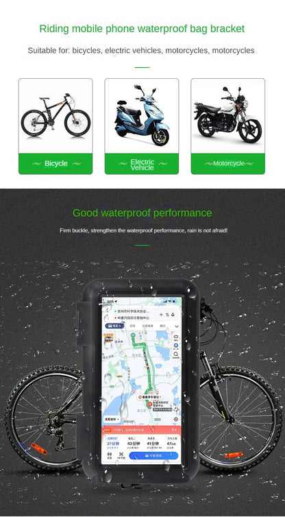 Waterproof Motorcycle Phone Holder Mount On Handlebar - Smarsty