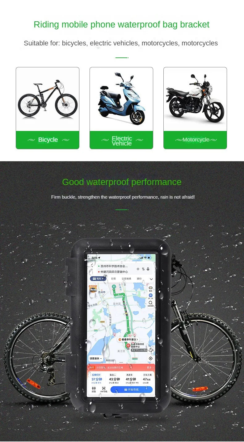 Waterproof Motorcycle Phone Holder Mount On Handlebar - Smarsty