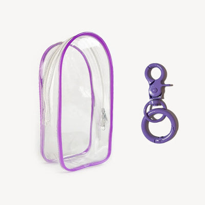 Colorful Transparent Protector Case Organizer Box for 17cm Labubu V3 Dolls Outdoor Display Bag With Keychain Doll Accessories by Smarsty