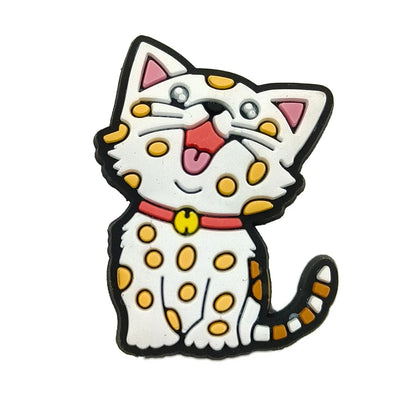 1pc Cute Cartoon Cats PVC Shoe Charms for Clogs Accessories Shoe Decorations Sandals Pins DIY Kids Women Beach Bags Accessories