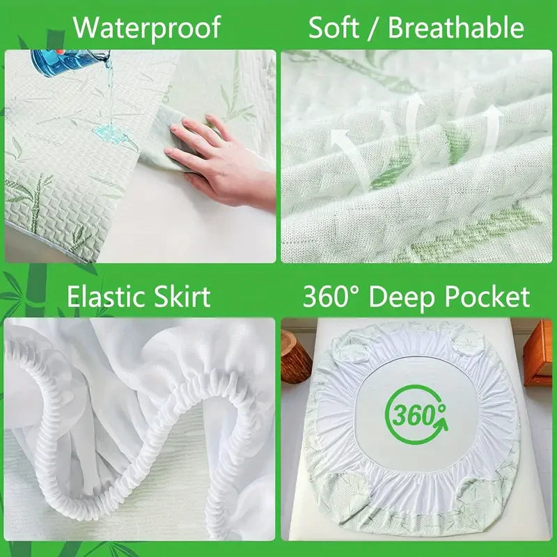Waterproof Bamboo Mattress Cover with Deep Pocket - Smarsty