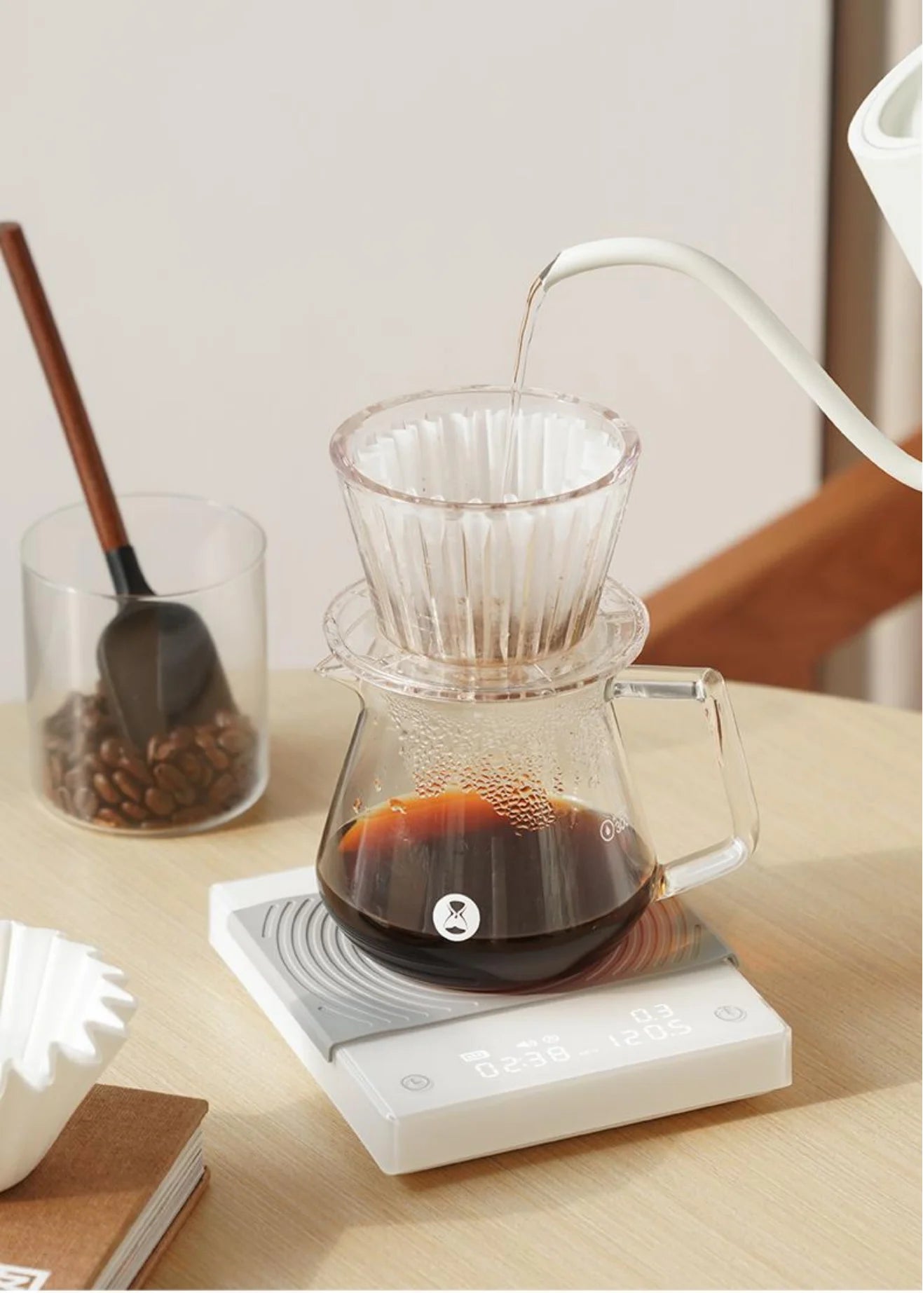 Timemore Black Mirror Digital Coffee Scale with LED Display - Smarsty