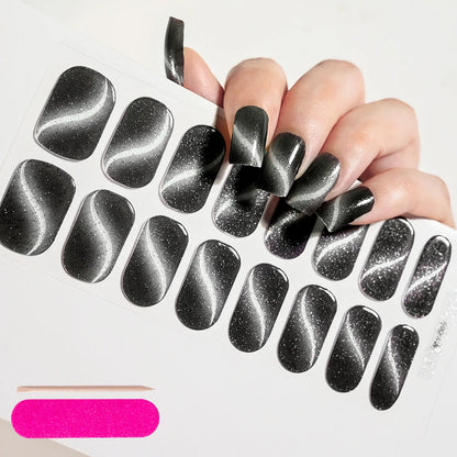 Long-Lasting Semi-Cured Gel Nail Stickers for Easy Application - Smarsty
