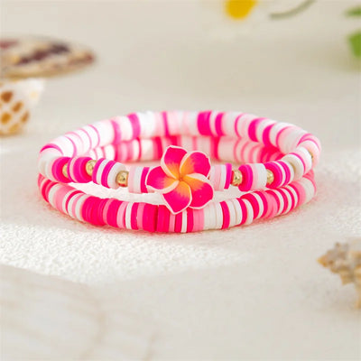 Multicolor Polymer Clay Beads Bracelets Set for Women - Smarsty