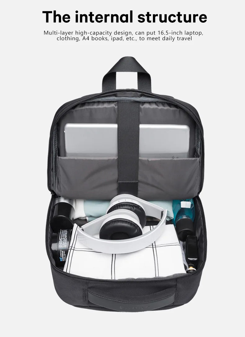 BANGE Sling Travel Laptop Backpack Fits 15.6 Inch Laptop for Men and Women Waterproof with Side Mesh Pocket USB Charging Port - Smarsty