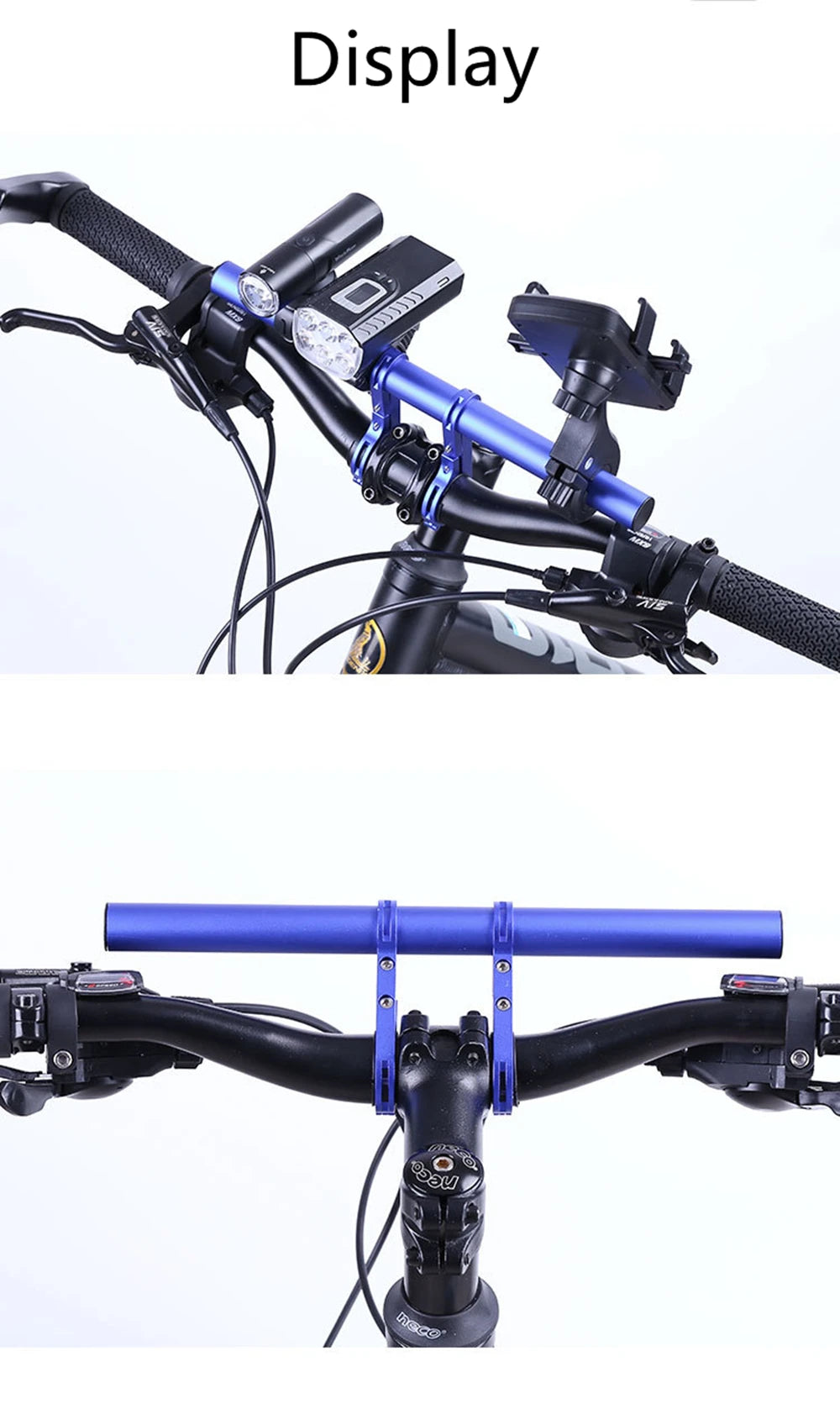 10/20/30cm Bicycle Handlebar Extended Bracket MTB Headlight Mount Extented Bar Road Mountain Bike Handlebar Extender Rack Parts