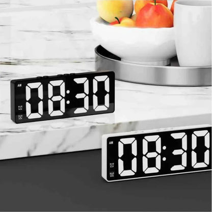 LED Digital Alarm Clock with Voice Control and Dual Snooze - Smarsty