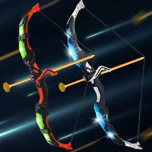 VATOS 2X Bow Arrow + Guns Toy For Kids Night-Light Archery Stand Target Board Indoor Outdoor Game Toys Boys Girls Christmas Gift