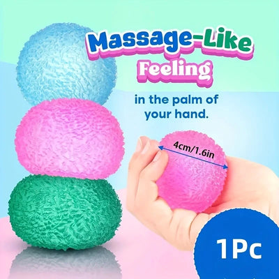 1Pc Squishy Multicolor Texture Ice Ball Squeeze Toy for Kids Adult Soft Pinch Pop Fidget Toys Children Halloween Christmas Gifts - Smarsty