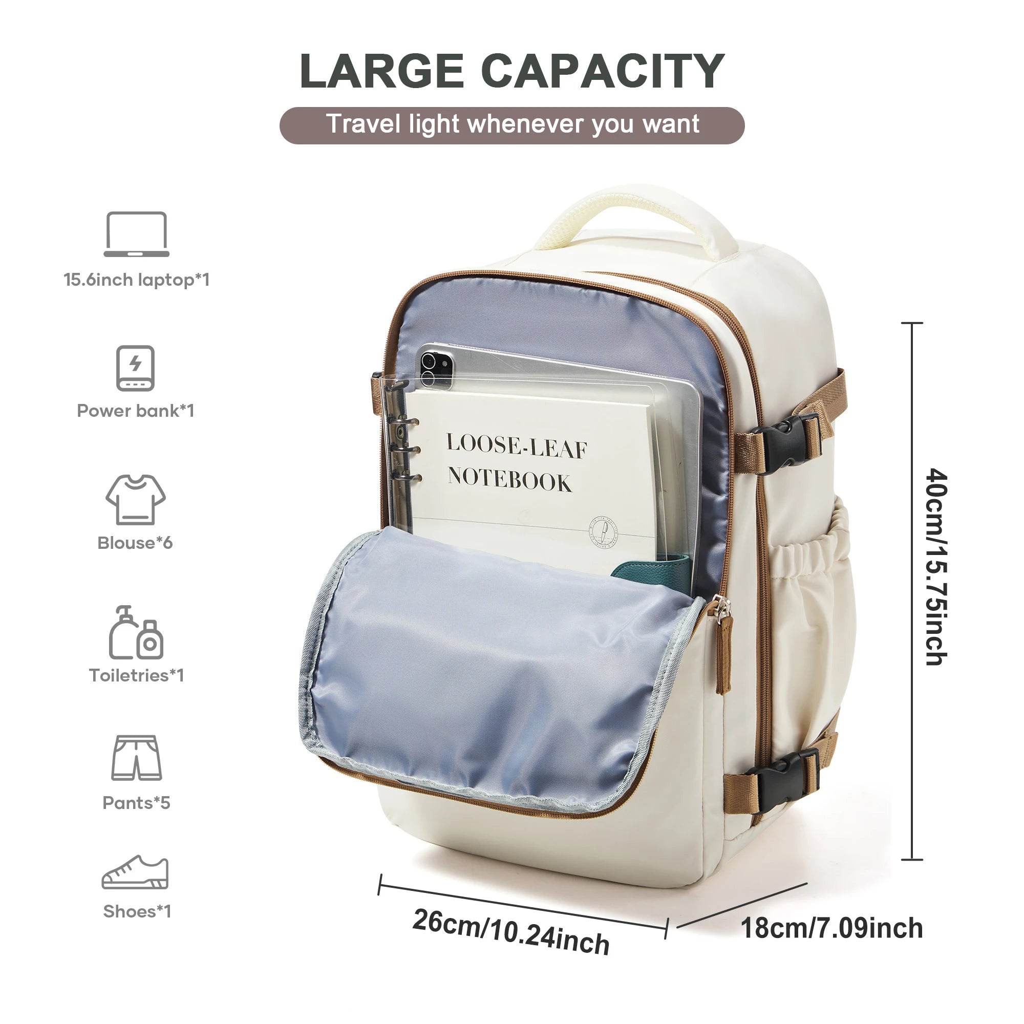 Cabin Airplane Travel Backpack 40x30x20, Hand Luggage Cabin Backpack Wizzair 40x30x20 Carry-Ons Men Women 15.6 inch Laptop Bags - Smarsty