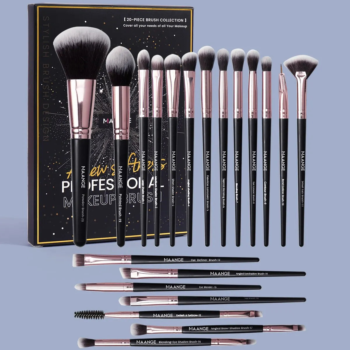 Maange 20Pcs Makeup Brush Set for Flawless Application - Smarsty