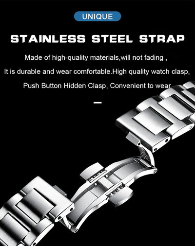 Luxury Waterproof Square Men Wristwatch with Luminous Date - Smarsty