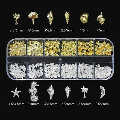 Gold Silver Caviar Bead Nail Charms for Stunning Manicures - Smarsty