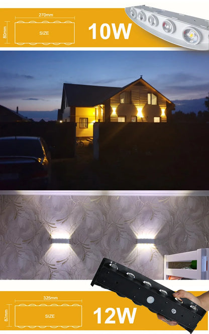 Waterproof Aluminum LED Wall Lamp for Indoor and Outdoor Use - Smarsty