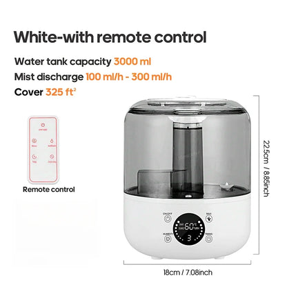 Large Capacity Silent Air Humidifier with Remote Control - Smarsty