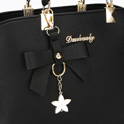 Elegant Bowknot Shoulder Bag With Multiple Compartments - Smarsty