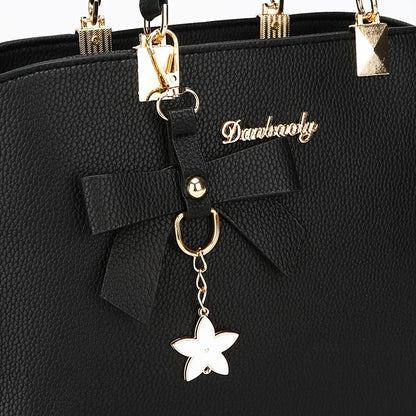 Elegant Bowknot Shoulder Bag With Multiple Compartments - Smarsty