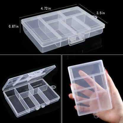 Transparent Jewelry Storage Box with Adjustable Compartments - Smarsty