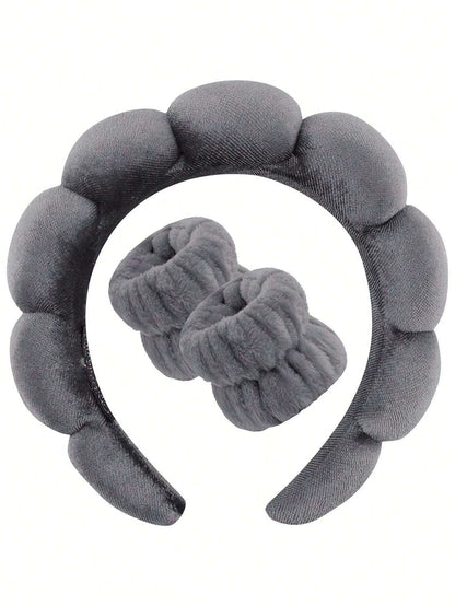 Luxury Spa Headband and Wristband Set for Comfort - Smarsty