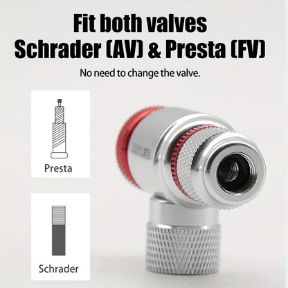 ThinkRider CO2 Pump For Bicycle Schrader Presta Adapter Bike Pump Inflator Aluminum Tire Tube Mini size MTB Bicycle Pumps CO2 Ca