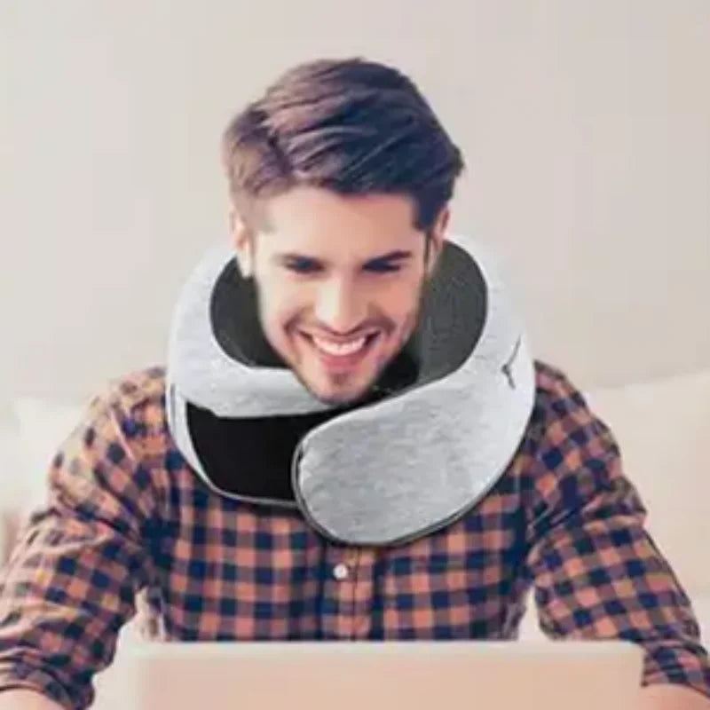 Memory Foam Travel Neck Pillow U-Shape Design for Ultimate Comfort - Smarsty
