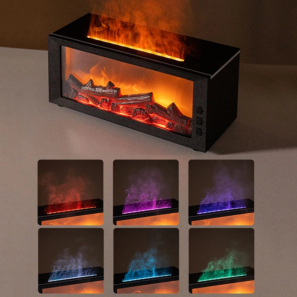 Humidifier 7 colors of essential oil fireplace diffuser mini flame aromatherapy fireplace humidifier aromatherapy oil diffuser