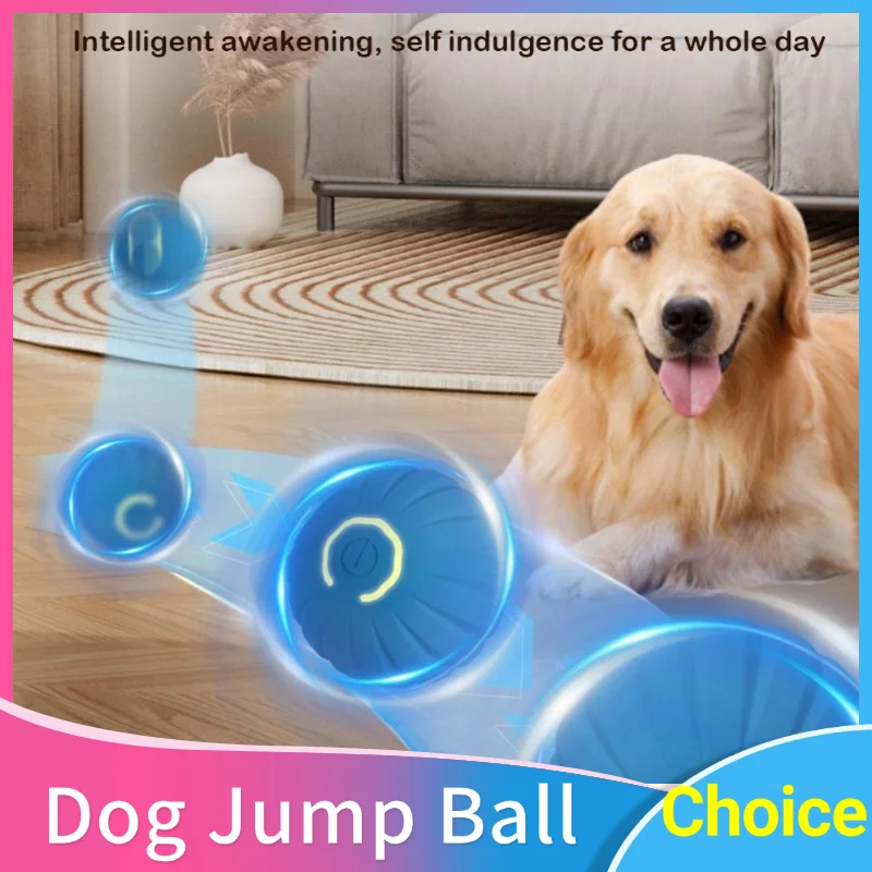 Interactive Dog Chew Toy Ball with Jumping Action - Smarsty