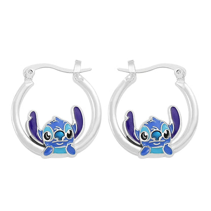 Cute Disney Stitch Flower Stud Earrings for Women and Girls - Smarsty
