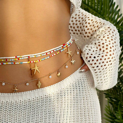 Boho Layered Tassel Belly Chain for Summer Style - Smarsty