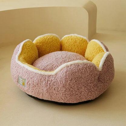 Warm Plush Cat Bed with Soft Cushion for Comfort - Smarsty