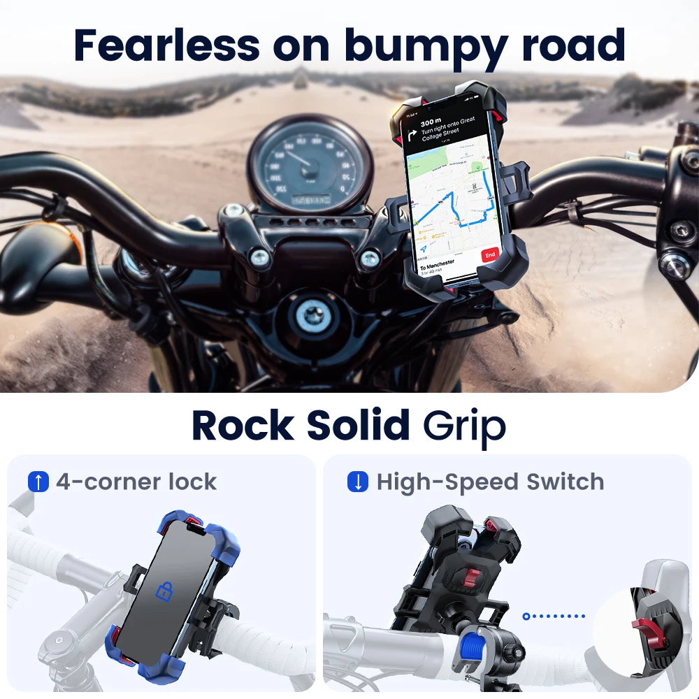 Universal Bike Phone Holder 360 Degree View Shockproof - Smarsty
