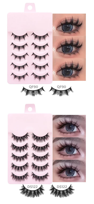DINGSEN 5 Pairs Soft Natural Long False Eyelashes - Smarsty