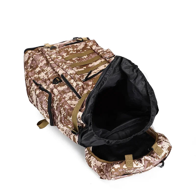 80L/100L  Mountaineering Bag Climb Bag Tactical Backpacks Large Backpack Outdoors Hiking Camping Travel Bags - Smarsty