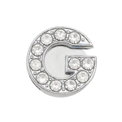 1PC Shoe Charms Glitter Rhinestone Letter Crystal Alphabet Shoes Charm Decorations Jewelry Slider Bracelet Wristbands Accessorie - Smarsty