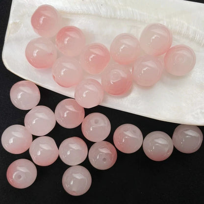 50Pcs 8mm Dual Color Glass Spacer Beads Set For Jewelry - Smarsty