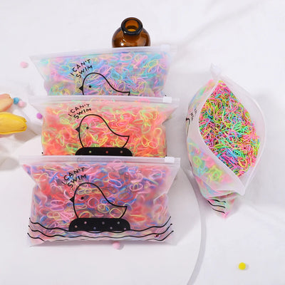 Girls Colorful Rubber Hair Ties Pack Durable Gentle - Smarsty