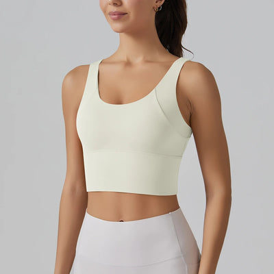 Yoga Bra Underwear Women Summer Shockproof Bra Beautiful Back Sports Running External Wear Training Fitness Yoga Tank Top Bra - Smarsty