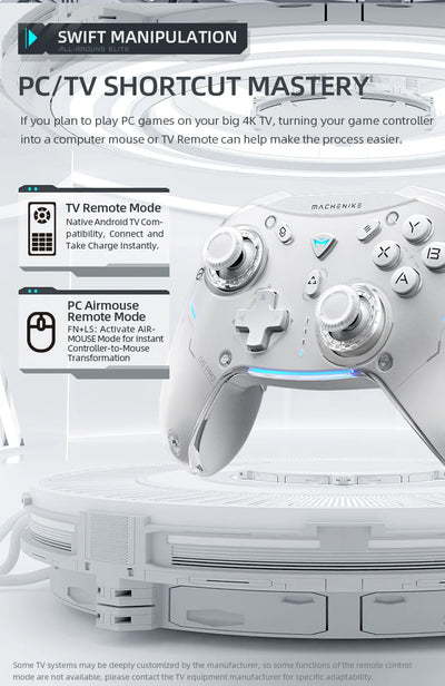 Wireless Gaming Controller with Hall Trigger for Switch and PC - Smarsty