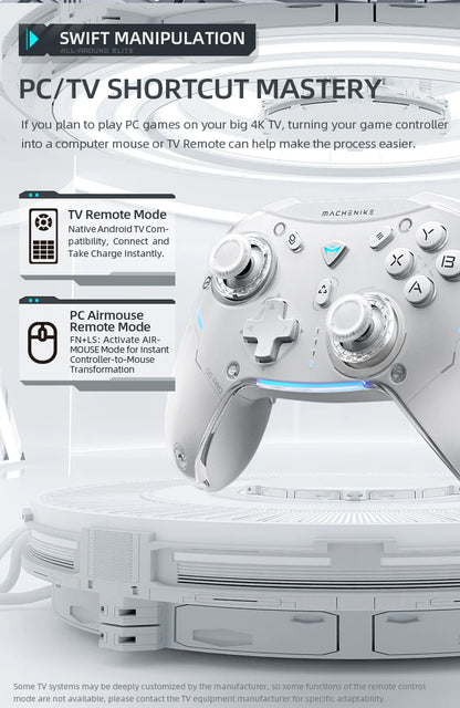 Wireless Gaming Controller with Hall Trigger for Switch and PC - Smarsty