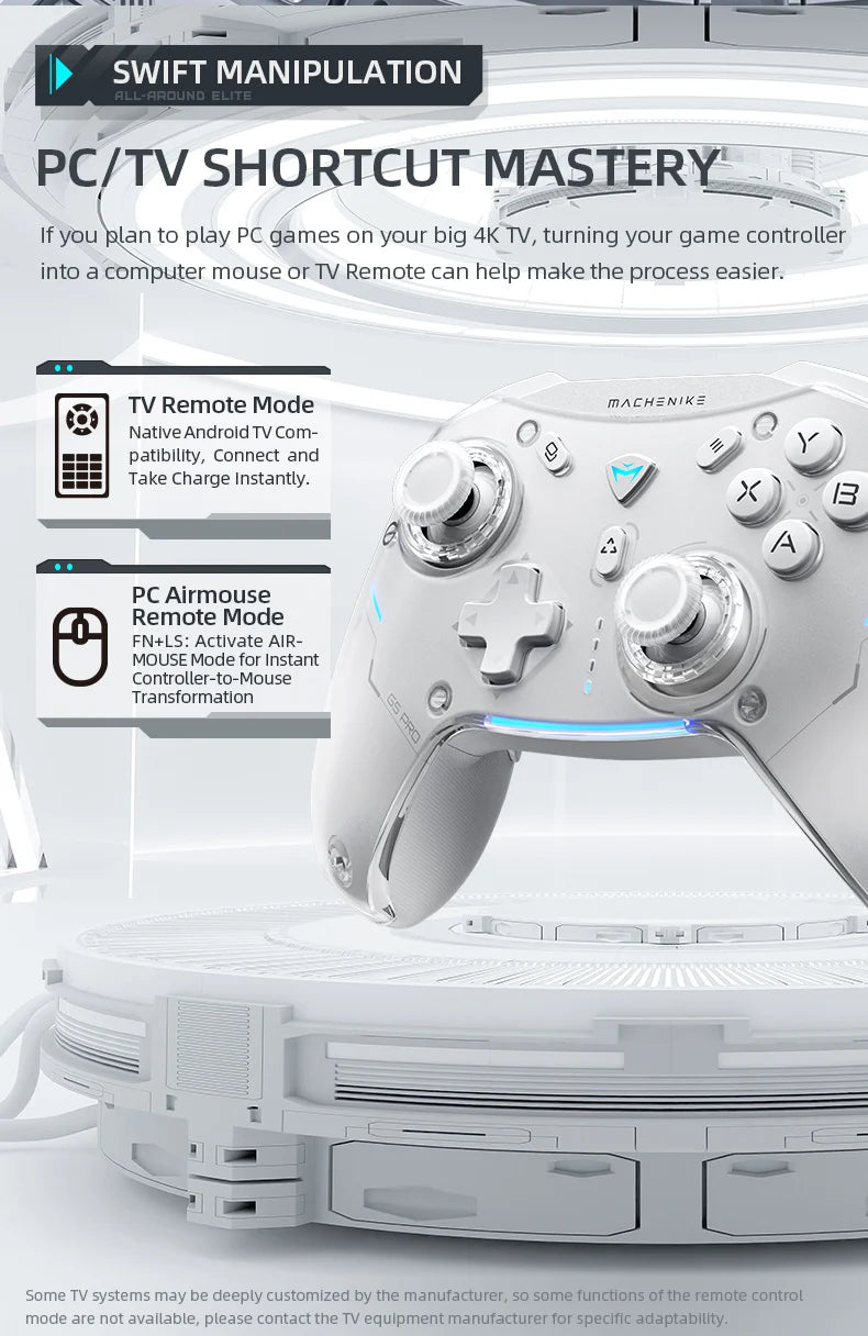 Wireless Gaming Controller with Hall Trigger for Switch and PC - Smarsty