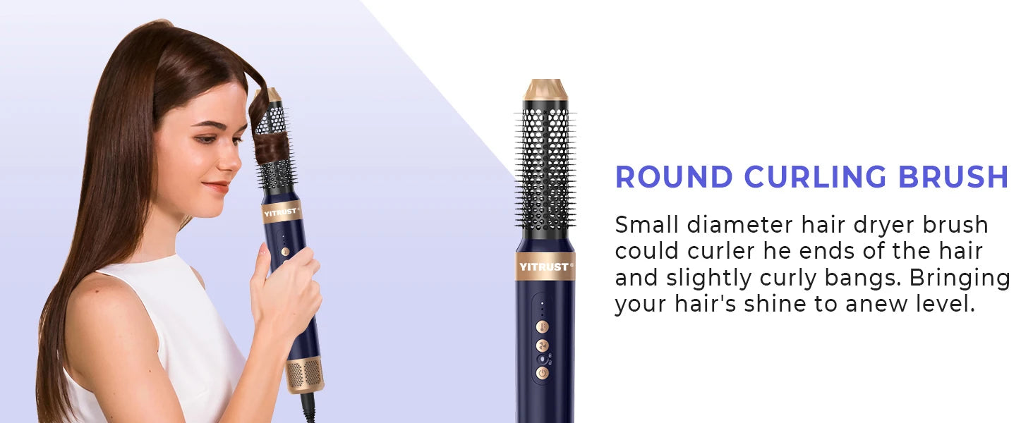 High Speed 7 In 1 Hair Dryer Brush with Diffuser - Smarsty