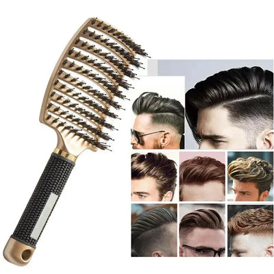 Boar Bristle Hair Brush for Scalp Massage and Detangling - Smarsty
