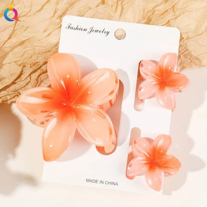 Hawaiian Flower Hair Claw Clips For Thin Hair Lightweight - Smarsty