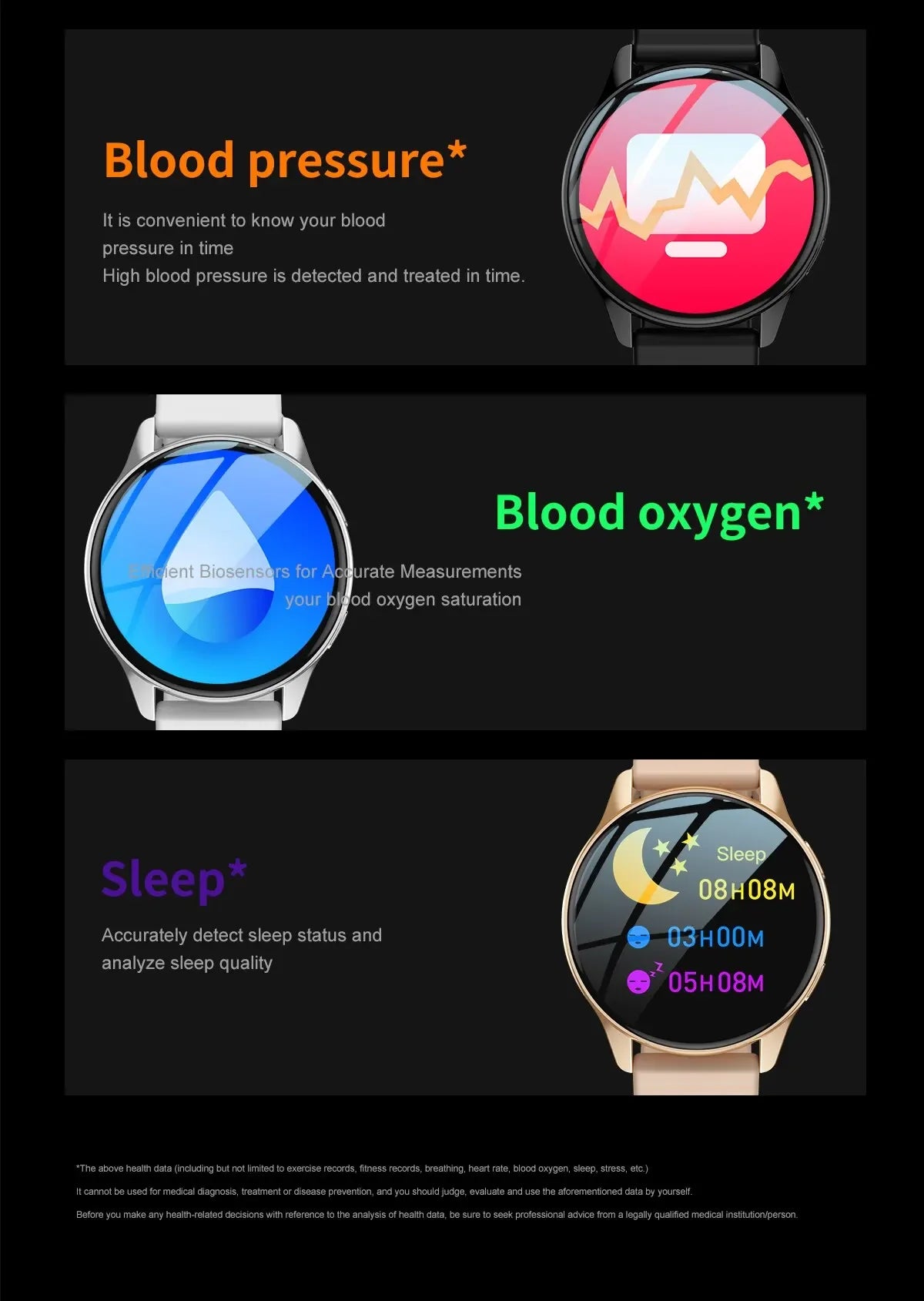 Women Bluetooth Smart Watch with Heart Rate Monitoring - Smarsty