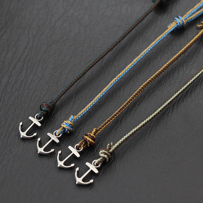 Men's Anchor Bracelet Adjustable Marine Rope Jewelry - Smarsty