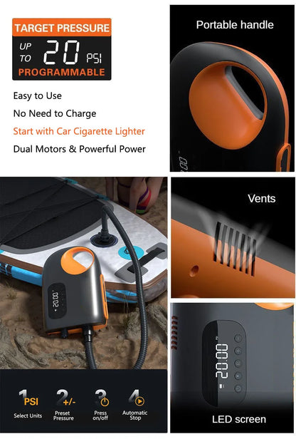 Electric Air Pump High Speed Inflator For Paddle Boards - Smarsty
